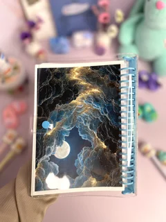 کلاسور طرح شب ابری ☁️🌙